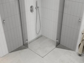 Mexen Roma Duo, sprchovací kút 120 (dvere) x 120 (dvere) cm, 6mm číre sklo, chrómový profil, 854-120-120-02-00