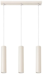 Závesné svietidlo Lagos, 3x béžové kovové tienidlo