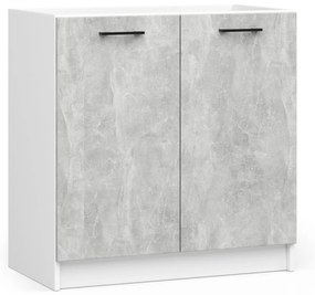 Kuchynská skrinka pod drez Olivie S 80 cm biela/betón