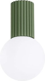 Zelené stropné svietidlo so skleneným tienidlom ø 12 cm Orbital – Sollux