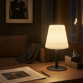 Stolní LED lampa Mikah teplá bílá/černá