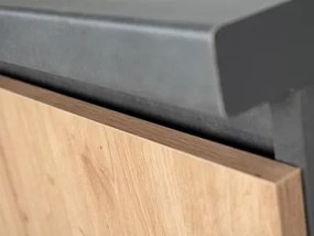 Kuchynská linka Nela 180/240, Antracit s Dab Artisan deska Rabac