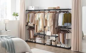 Otevřená šatní skříň Garment černá