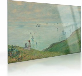 Sklenený obraz - Henri Fantin-Latour, Cliffs at Pourville, reprodukcia (70x50 cm)