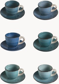 Súprava šálok na espresso's podšálkami Baita Acqua, 6 ks