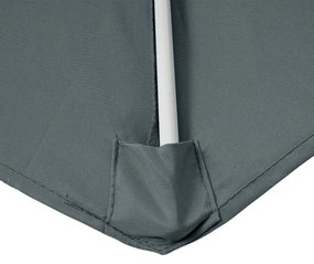 Slnečník polkruh Parla - polyester/hliník - 300cm antracit bez podstavca