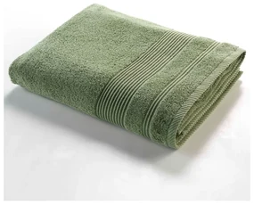 Kaki froté bavlnená osuška 90x150 cm Tendresse – douceur d'intérieur