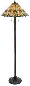Endon 64192 - Stojacia lampa Tiffany JAMELIA 2×E27/60W/230V Ø 50 cm