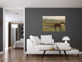 Obraz - Edgar Degas, Horses in a Meadow, reprodukcia (90x60 cm)