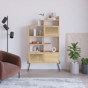 Knižnica v dekore duba v prírodnej farbe 95x170 cm Ecrin – Marckeric