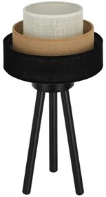 Brilagi - Stolná lampa ASPEN LUNETA 1xE27/15W/230V čierna/béžová/krémová