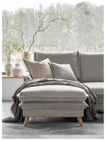 Sivobéžová rozkladacia/s úložným priestorom rohová pohovka (ľavý roh/s leňoškou) Charming Charlie – Miuform