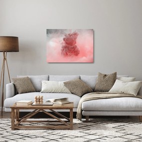 Sklenený obraz červeného dymu (70x50 cm)