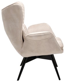 Tudor Velvet kreslo krémové