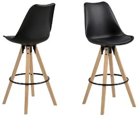 Dima barová stolička plast čierna/hnedá
