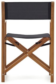 Čierna/drevená záhradná stolička Thianna - Kave Home