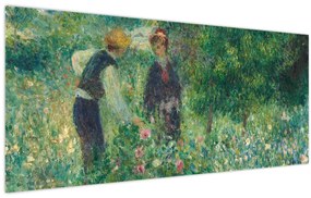 Obraz - Auguste Renoir, Picking Flowers, reprodukcia (120x50 cm)