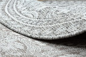 Koberec šnúrkový SIZAL LOFT 21193 kruh BOHO slonia kosť / strieborný / taupe