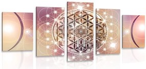 5-dielny obraz očarujúca Mandala