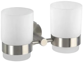 WENKO 19638100 - Držiak na zubné kefky BOSIO MATT 17,5x9,5 cm nerez/strieborný