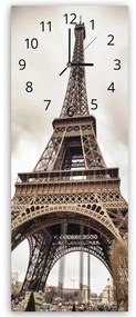 Gario Hodiny na stenu Eiffelova veža Veľkosť: 25 x 65 cm