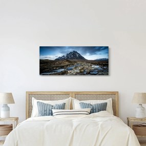 Obraz hory a rieky (120x50 cm)