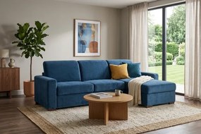 Rohová sedacia súprava na každodenné spanie ONE s rozkladom, pravá, 140, béžová (enjoy new lux - 2 camel)