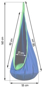 Závesné kreslo Neo-Sport cocoon modré