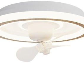 Biele LED stropné svietidlo na diaľkové ovládanie/s ventilátorom Alan Move – SULION