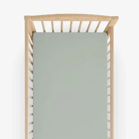 Goldea bavlnená plachta do detské postieľky - šalviovo zelená 70 x 140 cm