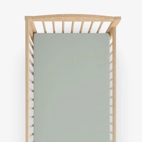 Goldea bavlnená plachta do detské postieľky - šalviovo zelená 60 x 120 cm