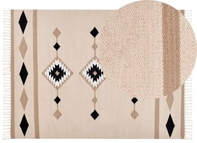 Bavlnený kelímový koberec 140 x 200 cm viacfarebný BERDIK Beliani