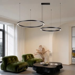 Brilagi - LED stmievateľný luster na lankách PORTOFINO LED/98W/230V čierna + diaľkový ovládač