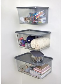 Vnútorný úložný box s vekom z recyklovaného plastu iD Wallspace – iDesign
