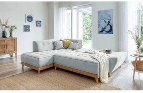 Svetlosivá rozkladacia rohová pohovka Miuform Dazzling Daisy L, ľavý roh