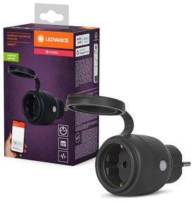 Ledvance - Inteligentná vonkajšia zásuvka SMART+ 3680W/230V/Typ F/SCHUKO 16A IP44 čierna P227587