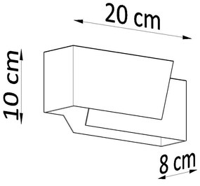 Nástenné svietidlo Piegare, 1x biele kovové tienidlo