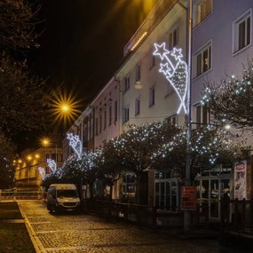 DECOLED Svetelná reťaz LED 20 m, ľadovo biela, 120 diód, IP67, čierny kábel