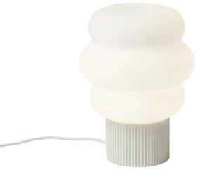 Japandi stolná lampa béžová s opálovým sklom 18cm - Kumo