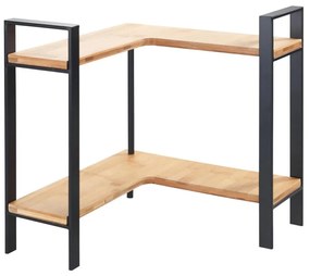 WENKO 53028100 - Polica LOU 30x33 cm čierna/hnedá