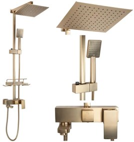 REA-P7050 - Sprchová súprava s batériou JACK, brúsené zlato