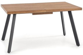 Stôl Berlin 90x160 mdf/oceľ – medový orech/čierna