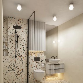 Nástenné svietidlo Zori, 1x biele sklenené tienidlo, w