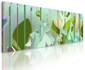 Obraz zelená abstrakcia listov