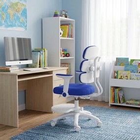 Detská rastúca stolička Neoseat KIDDY THREE — látka, prateľný poťah, tmavo modrá