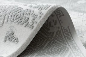 Koberec AKRYL VALS 0W1738 C53 87 Ramka beton, tmavý sivý / svetlý sivý