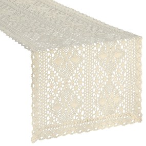 EUROFIRANY AŽÚROVÝ BEHÚŇ NA STÔL MARY 40X140 CM SVETLOBÉŽOVÝ