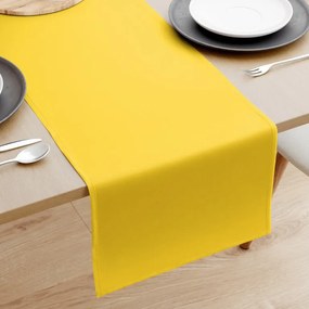 Goldea behúň na stôl 100% bavlnené plátno - žltý 20x120 cm