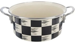 Kastról smalt ŠACHOVNICA Lem 2,2 l, pr. 20 cm