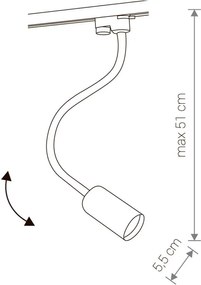 Svietidlo Nowodvorski PROFILE EYE FLEX BLACK 9332